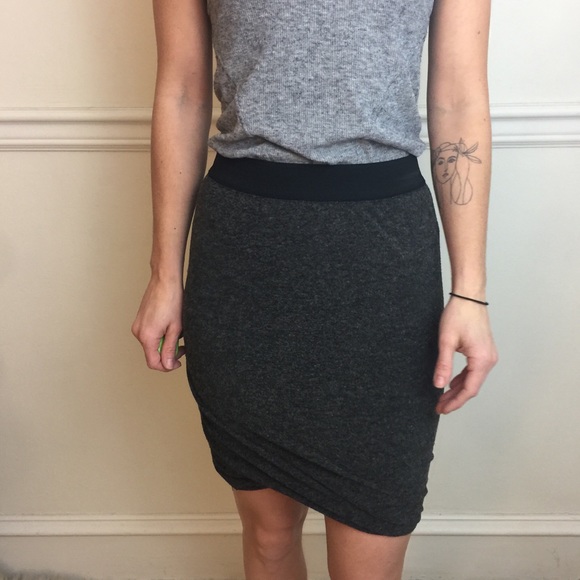 T by Alexander Wang Dresses & Skirts - T Alexander Wang Grey Fuzzy Soft Mini Layer Skirt